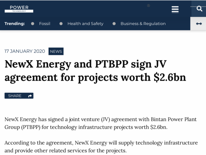 NewX Energy and PTBPP sign JV agreement for projects worth $2.6bn