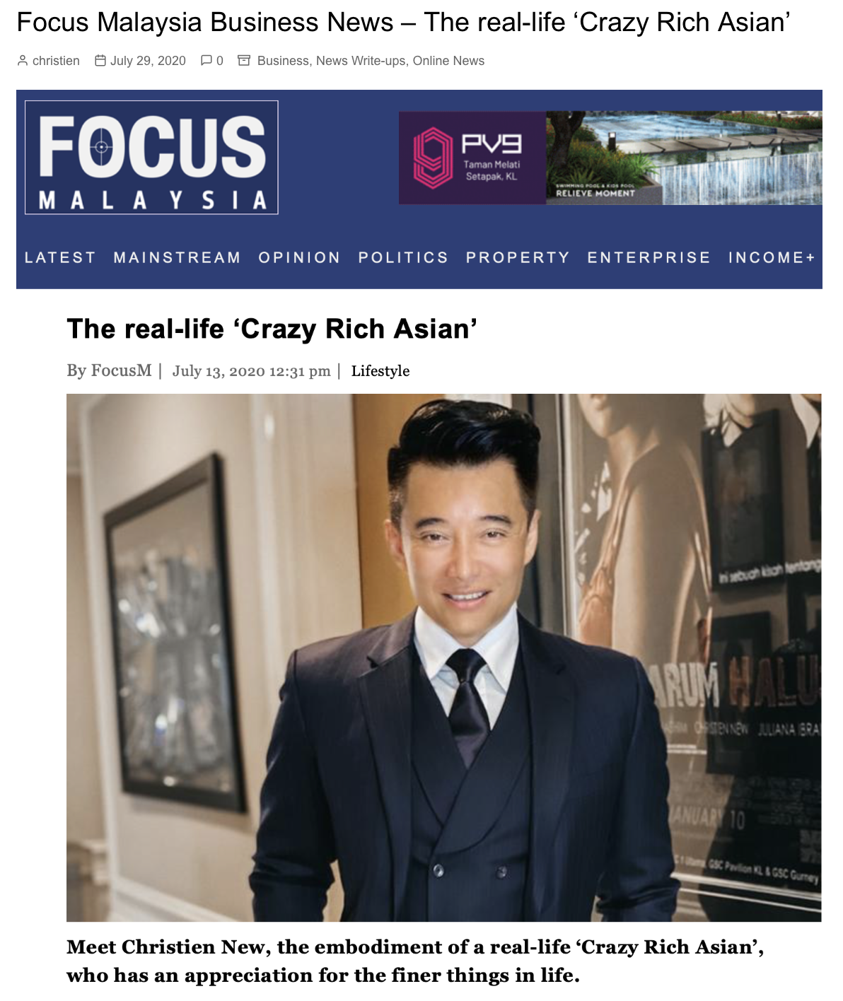 Focus Malaysia Business News – The real-life ‘Crazy Rich Asian’