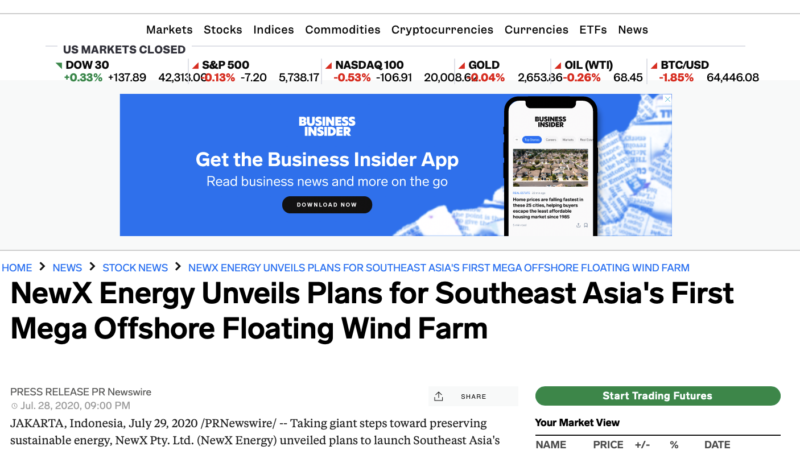 NewX Energy Unveils Plans for Southeast Asia’s First Mega Offshore Floating Wind Farm